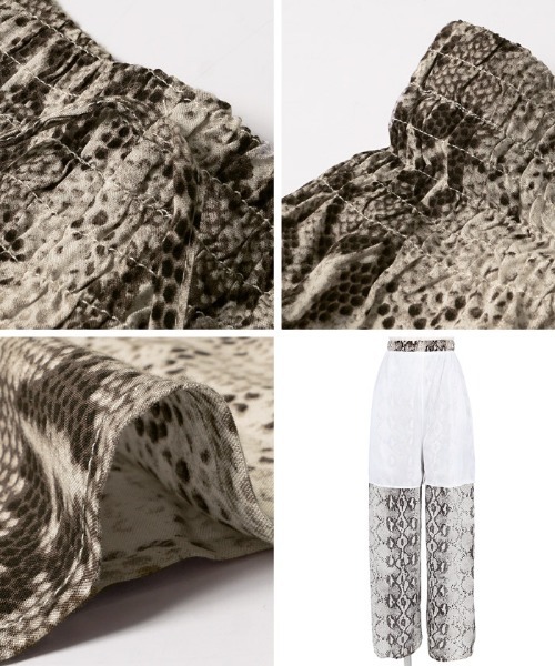 coca（coca）（コカ）の「パイソン柄リラックスパンツ（その他パンツ・レディース・その他・SHORT/LONG）」の4枚目の写真