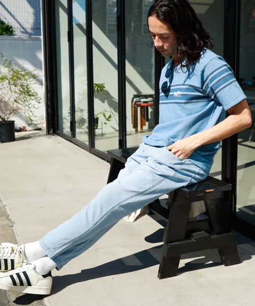 BAYFLOW（ベイフロー）の「デニムメッシュテーパードパンツ（デニムパンツ・メンズ・アクア/クリアブルー・LARGE/MEDIUM/SMALL）」の5枚目の写真