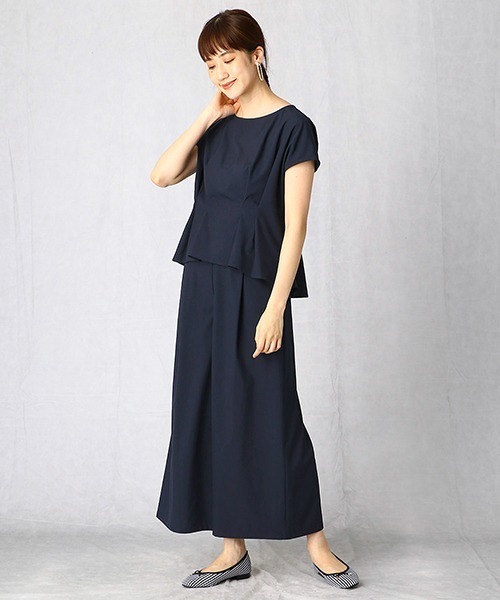 Comme Ca Mature(コムサマチュア)の「シャーリング シャツプルオーバー(シャツ/ブラウス・レディース・ネイビー/キャメル/ダークカーキ・MEDIUM/LARGE/X-LARGE)」の5枚目の写真