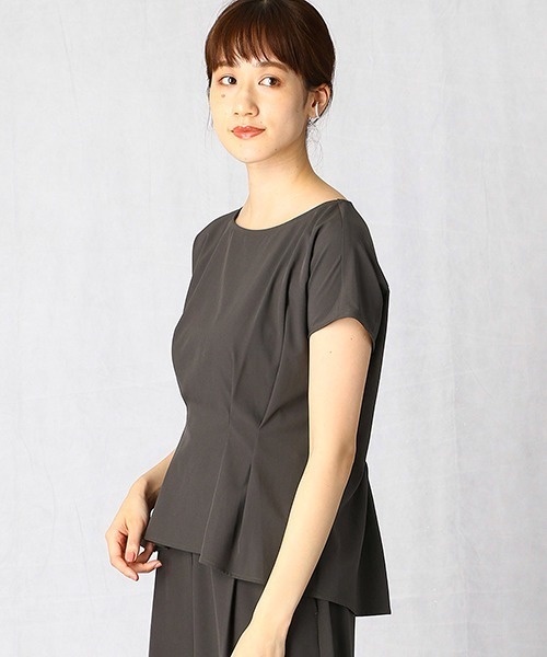 Comme Ca Mature(コムサマチュア)の「シャーリング シャツプルオーバー(シャツ/ブラウス・レディース・ネイビー/キャメル/ダークカーキ・MEDIUM/LARGE/X-LARGE)」の7枚目の写真