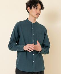 coen | ウィンターリネンバンドカラーシャツ#(シャツ/ブラウス)