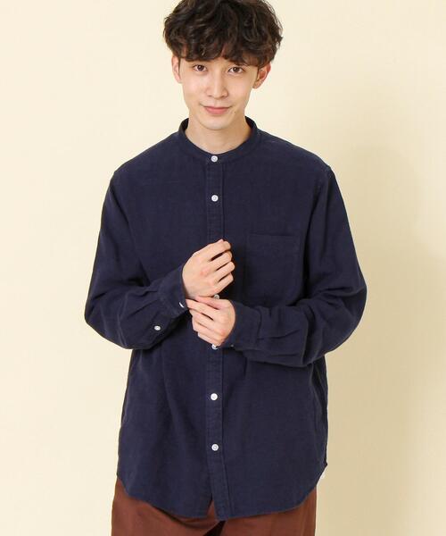 coen(コーエン)の「ウィンターリネンバンドカラーシャツ#(シャツ/ブラウス・メンズ・オフホワイト/ダークグリーン/ネイビー/ベージュ・X-LARGE/LARGE/MEDIUM/SMALL)」の12枚目の写真