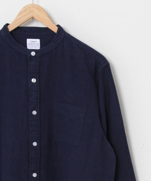 coen(コーエン)の「ウィンターリネンバンドカラーシャツ#(シャツ/ブラウス・メンズ・オフホワイト/ダークグリーン/ネイビー/ベージュ・X-LARGE/LARGE/MEDIUM/SMALL)」の22枚目の写真
