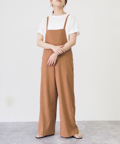 Riberry(リベリー)の「ツイルサロペット(サロペット/オーバーオール・レディース・チャコールグレー/ライトグレー/カーキ/キャメル・MEDIUM)」の4枚目の写真