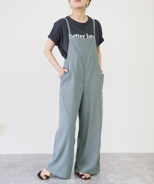 Riberry(リベリー)の「ツイルサロペット(サロペット/オーバーオール・レディース・チャコールグレー/ライトグレー/カーキ/キャメル・MEDIUM)」の3枚目の写真