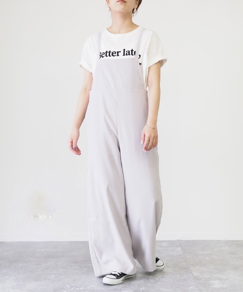 Riberry(リベリー)の「ツイルサロペット(サロペット/オーバーオール・レディース・チャコールグレー/ライトグレー/カーキ/キャメル・MEDIUM)」の1枚目の写真