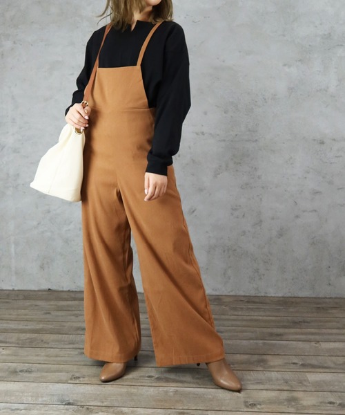 Riberry(リベリー)の「ツイルサロペット(サロペット/オーバーオール・レディース・チャコールグレー/ライトグレー/カーキ/キャメル・MEDIUM)」の5枚目の写真