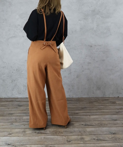 Riberry(リベリー)の「ツイルサロペット(サロペット/オーバーオール・レディース・チャコールグレー/ライトグレー/カーキ/キャメル・MEDIUM)」の6枚目の写真