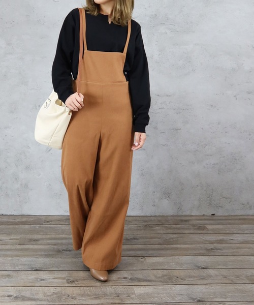 Riberry(リベリー)の「ツイルサロペット(サロペット/オーバーオール・レディース・チャコールグレー/ライトグレー/カーキ/キャメル・MEDIUM)」の7枚目の写真