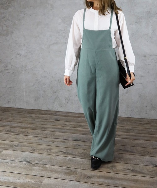 Riberry(リベリー)の「ツイルサロペット(サロペット/オーバーオール・レディース・チャコールグレー/ライトグレー/カーキ/キャメル・MEDIUM)」の10枚目の写真