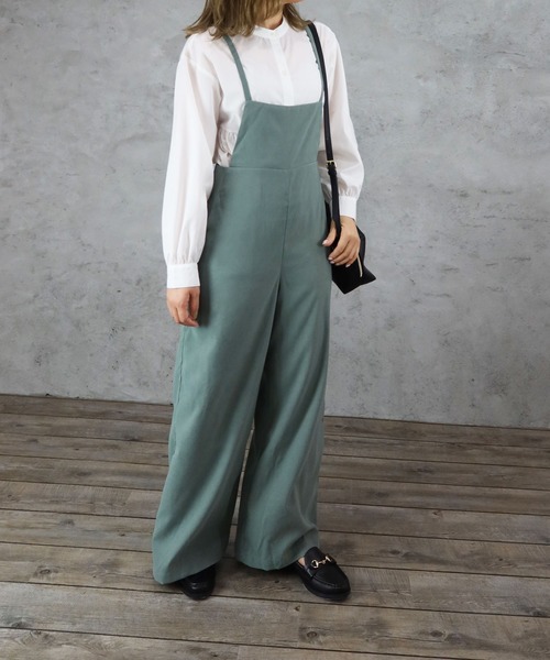 Riberry(リベリー)の「ツイルサロペット(サロペット/オーバーオール・レディース・チャコールグレー/ライトグレー/カーキ/キャメル・MEDIUM)」の11枚目の写真