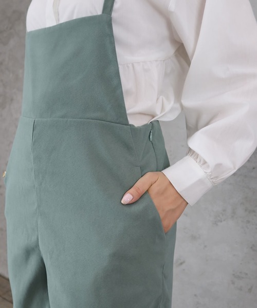 Riberry(リベリー)の「ツイルサロペット(サロペット/オーバーオール・レディース・チャコールグレー/ライトグレー/カーキ/キャメル・MEDIUM)」の20枚目の写真