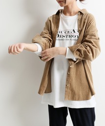 ライトコールロングシャツ【手洗い可能】◆