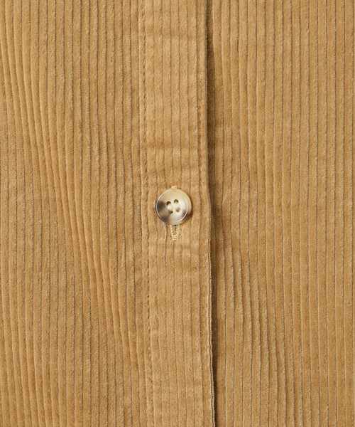 SLOBE IENA（スローブイエナ）の「ライトコールロングシャツ【手洗い可能】◆（シャツ/ブラウス・レディース・グレー/パープル系その他/キャメル・FREE）」の13枚目の写真