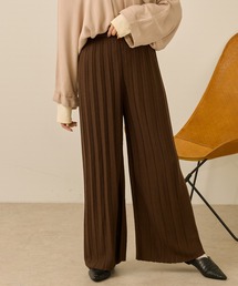 ニットプリーツパンツ／【WEB/EC限定商品】