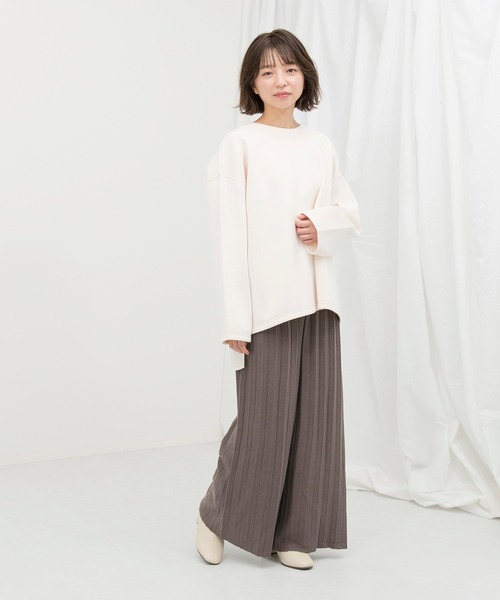 Ambre Neige(アンブルネージュ)の「ニットプリーツパンツ/【WEB/EC限定商品】(その他パンツ・レディース・ダークブラウン/アイボリー/ダークパープル・FREE)」の14枚目の写真