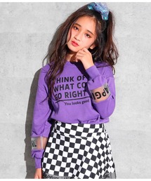 ANAP GｉRL（アナップガール）の「マットPVC切替トップス（スウェット・キッズ）」