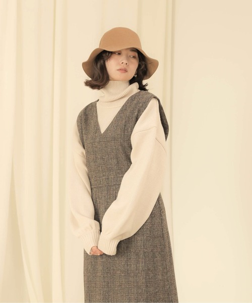 Bab（バブ）の「【WEB限定】ウール100%ベルハット（ハット・レディース・ベージュ/ブラウン/ブラック・FREE）」の6枚目の写真