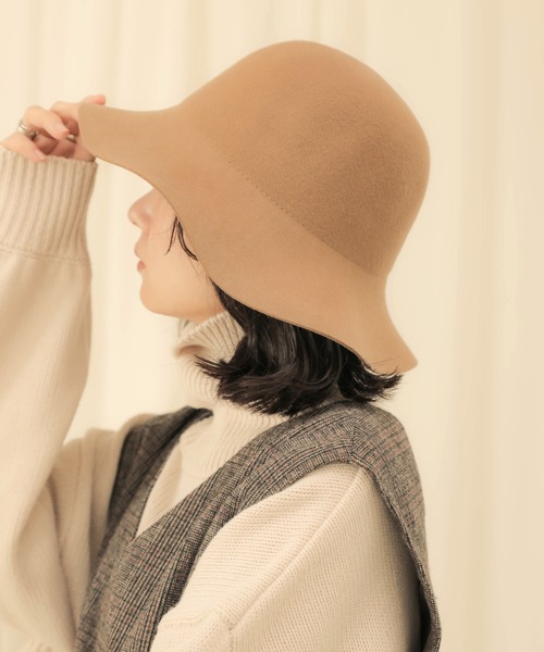 Bab（バブ）の「【WEB限定】ウール100%ベルハット（ハット・レディース・ベージュ/ブラウン/ブラック・FREE）」の5枚目の写真
