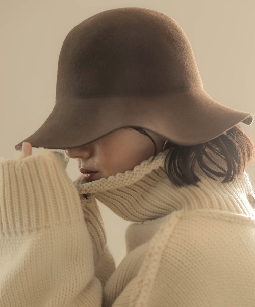 Bab（バブ）の「【WEB限定】ウール100%ベルハット（ハット・レディース・ベージュ/ブラウン/ブラック・FREE）」の8枚目の写真
