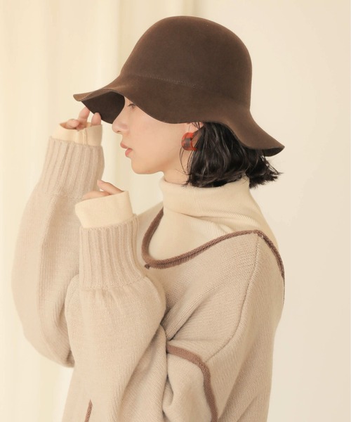 Bab（バブ）の「【WEB限定】ウール100%ベルハット（ハット・レディース・ベージュ/ブラウン/ブラック・FREE）」の10枚目の写真