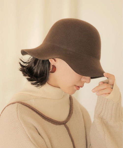Bab（バブ）の「【WEB限定】ウール100%ベルハット（ハット・レディース・ベージュ/ブラウン/ブラック・FREE）」の12枚目の写真