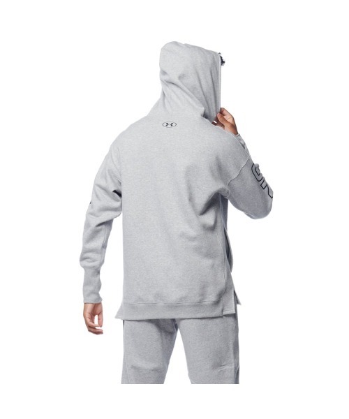 UNDER ARMOUR（アンダーアーマー）の「UAフリース プルオーバー フーディー J(バスケットボール/MEN)（ナイロンジャケット・メンズ・ブラック/グレー・SM/XL/XXL/3XL/LG/MD/4XL）」の6枚目の写真