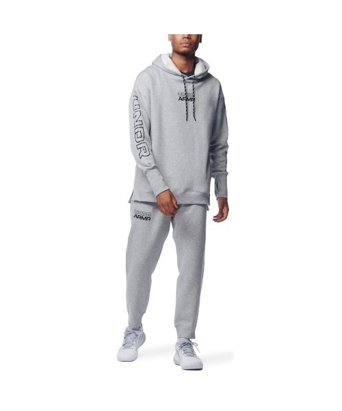 UNDER ARMOUR（アンダーアーマー）の「UAフリース プルオーバー フーディー J(バスケットボール/MEN)（ナイロンジャケット・メンズ・ブラック/グレー・SM/XL/XXL/3XL/LG/MD/4XL）」の7枚目の写真