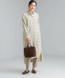 green label relaxing | FFC レオパード プリント シャツ ワンピース(シャツワンピース)