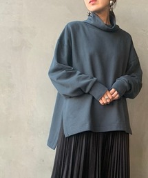 Healthknit（ヘルスニット）の「[HEALTHKNIT/ヘルスニット] サイドスリット タートルネックスウェット（スウェット・レディース）」