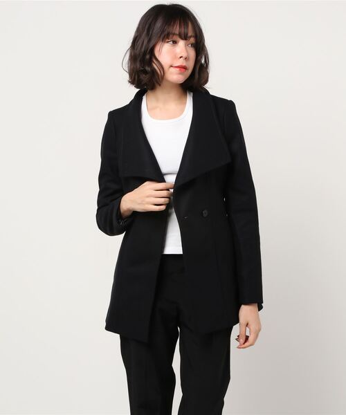 TED BAKER ウール ラップ コート スタンドカラー ロング ベルト TED