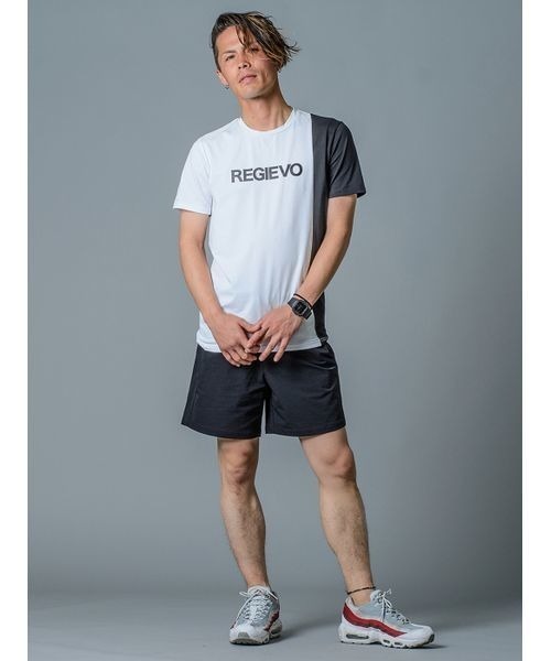 REGIEVO(レジエボ)の「【REGIEVO】REGIEVOロゴTシャツ(Tシャツ/カットソー・メンズ・ブラック×ホワイト/ホワイト×ブラック/グレー×ホワイト・S/L/XL/M)」の4枚目の写真