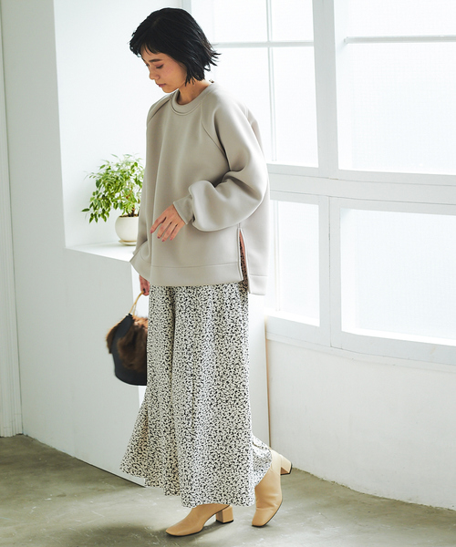 qualite（カリテ）の「【WEB・一部店舗限定】マーブルフレアパンツ（その他パンツ・レディース・グリーン/ホワイト・フリー）」の3枚目の写真