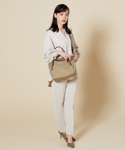 MONICA（モニカ）の「ナイロン2WAYトートバッグ Sサイズ（トートバッグ・レディース・ブラック/ベージュ/ネイビー/カーキ/ピンク・FREE）」の14枚目の写真