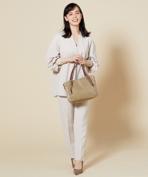 MONICA（モニカ）の「ナイロン2WAYトートバッグ Sサイズ（トートバッグ・レディース・ブラック/ベージュ/ネイビー/カーキ/ピンク・FREE）」の15枚目の写真