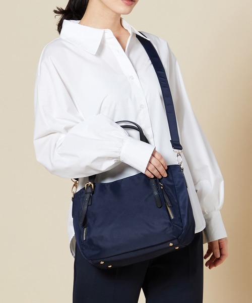 MONICA（モニカ）の「ナイロン2WAYトートバッグ Sサイズ（トートバッグ・レディース・ブラック/ベージュ/ネイビー/カーキ/ピンク・FREE）」の11枚目の写真