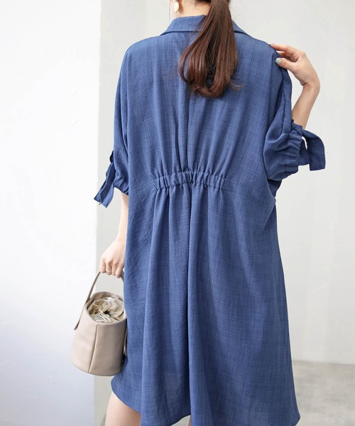 1つボタンシャツワンピース（シャツワンピース）｜amie studio（アミエ