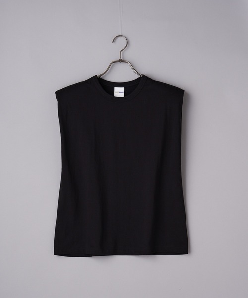 CIAOPANIC（チャオパニック）の「■バイオ天竺肩パットTシャツ（Tシャツ/カットソー・レディース・ホワイト/ブラック・FREE）」の12枚目の写真