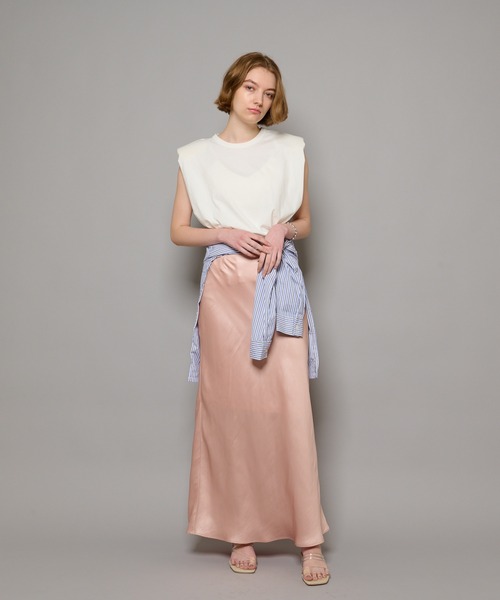 CIAOPANIC（チャオパニック）の「■バイオ天竺肩パットTシャツ（Tシャツ/カットソー・レディース・ホワイト/ブラック・FREE）」の18枚目の写真