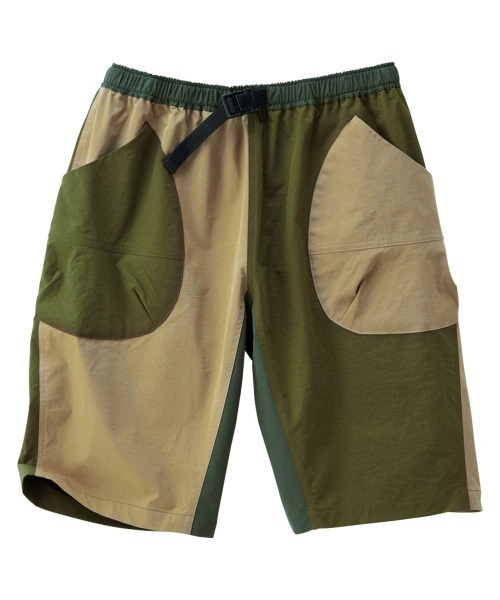 SPENDY'S Store（スペンディーズストア）の「柄切替ハーフパンツ（その他パンツ・メンズ・ブルー/カーキ・X-LARGE/LARGE/MEDIUM）」の2枚目の写真