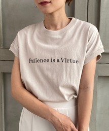 moment+ | 【2021S/S New Arrival】コットン100％カラーロゴプリントフレンチスリーブT(Tシャツ/カットソー)