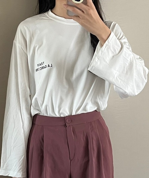 fiere(フィエール)の「LAロゴTシャツ/ロンT(Tシャツ/カットソー・レディース・ホワイト/ブラック・MEDIUM/LARGE/X-LARGE)」の4枚目の写真