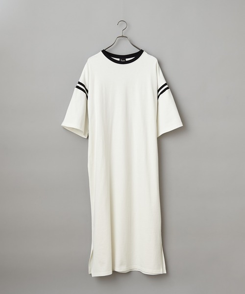 SCREEN STARS(スクリーンスターズ)の「【SCREEN STARS/スクリーンスターズ】フットボールワンピース(ワンピース・レディース・ホワイト/チャコールグレー/イエロー・FREE)」の2枚目の写真