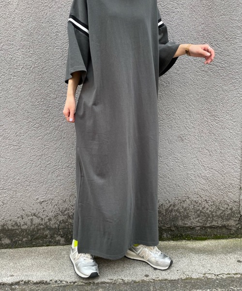 SCREEN STARS(スクリーンスターズ)の「【SCREEN STARS/スクリーンスターズ】フットボールワンピース(ワンピース・レディース・ホワイト/チャコールグレー/イエロー・FREE)」の15枚目の写真