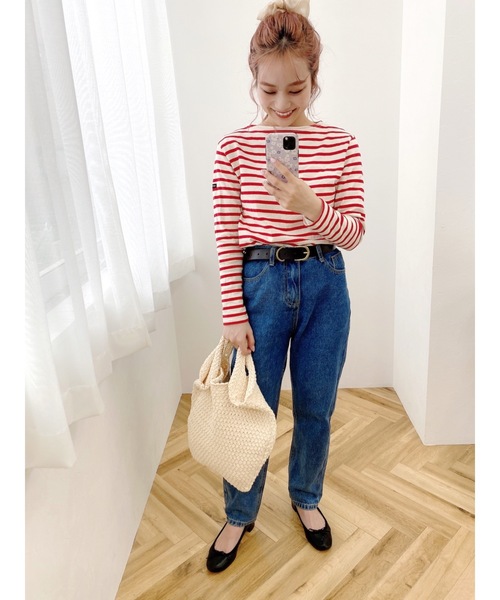 JUMELLE（ジュメロ）の「テーパードデニムパンツ（デニムパンツ・レディース・ブルー/ブラック・SMALL/MEDIUM/LARGE）」の11枚目の写真