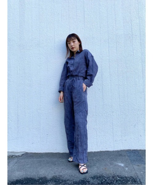 THROW by SLY（スローバイスライ）の「THROW WRINKLE SH シャツ（シャツ/ブラウス・レディース・ピンク/グレー/ベージュ・FREE）」の10枚目の写真