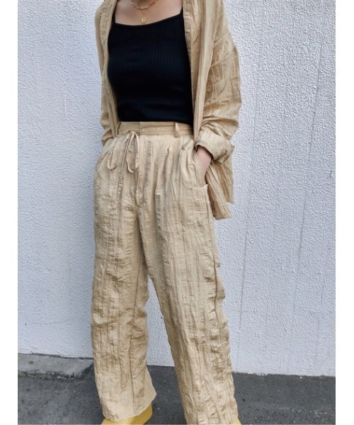 THROW by SLY（スローバイスライ）の「THROW WRINKLE SH シャツ（シャツ/ブラウス・レディース・ピンク/グレー/ベージュ・FREE）」の11枚目の写真