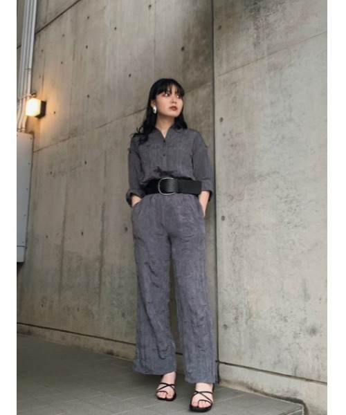 THROW by SLY（スローバイスライ）の「THROW WRINKLE SH シャツ（シャツ/ブラウス・レディース・ピンク/グレー/ベージュ・FREE）」の15枚目の写真