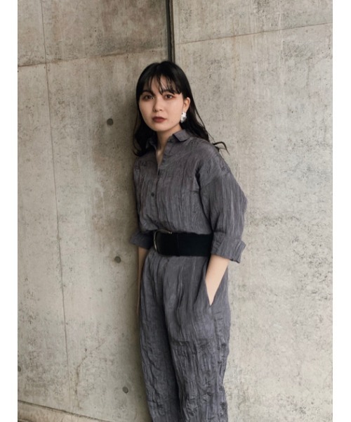 THROW by SLY（スローバイスライ）の「THROW WRINKLE SH シャツ（シャツ/ブラウス・レディース・ピンク/グレー/ベージュ・FREE）」の16枚目の写真