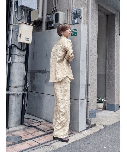 THROW by SLY（スローバイスライ）の「THROW WRINKLE SH シャツ（シャツ/ブラウス・レディース・ピンク/グレー/ベージュ・FREE）」の22枚目の写真